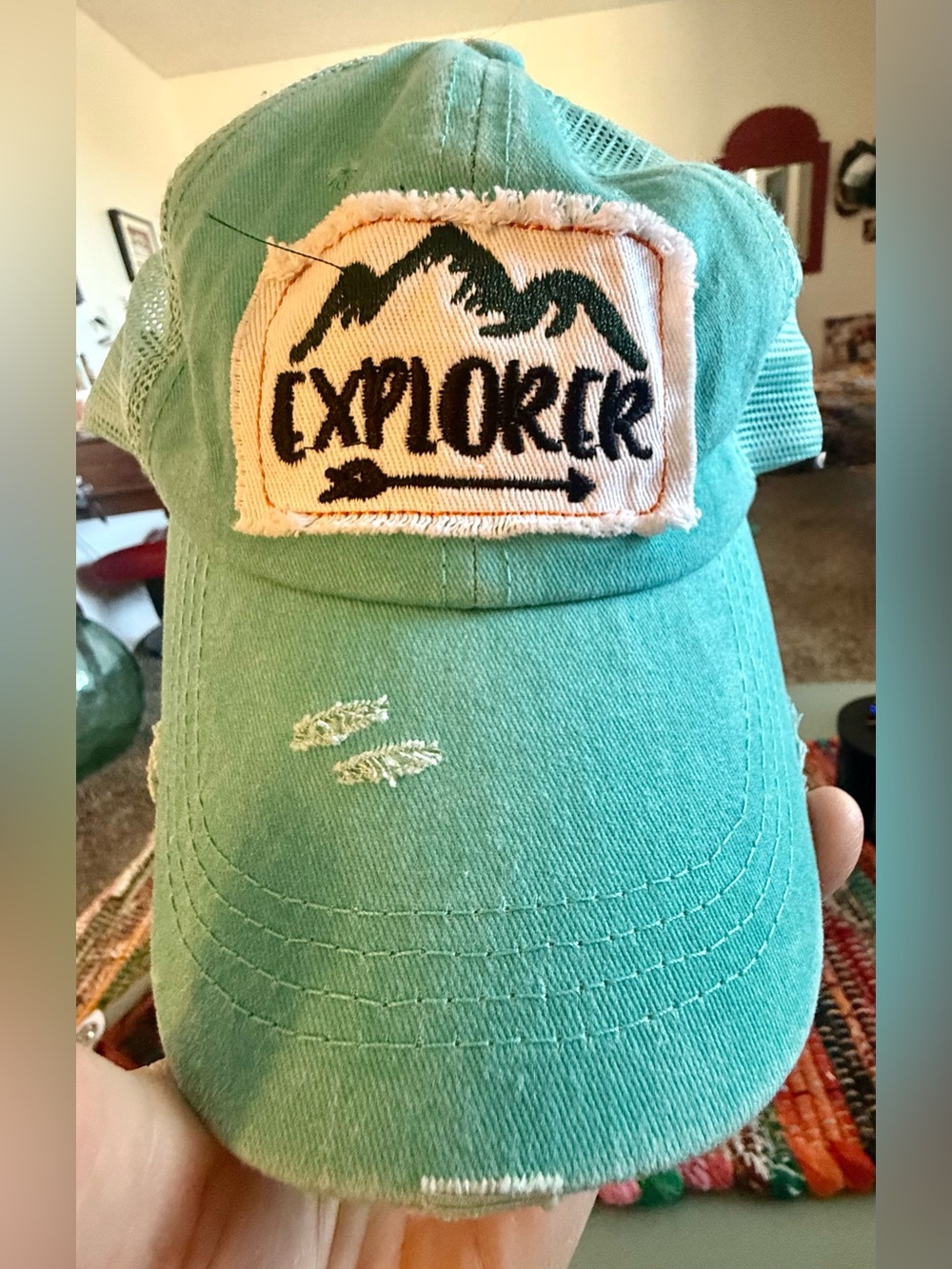 Women’s Teal Explorer Patch Trucker Hat